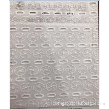 White Windmill Cotton Embroider Fabric